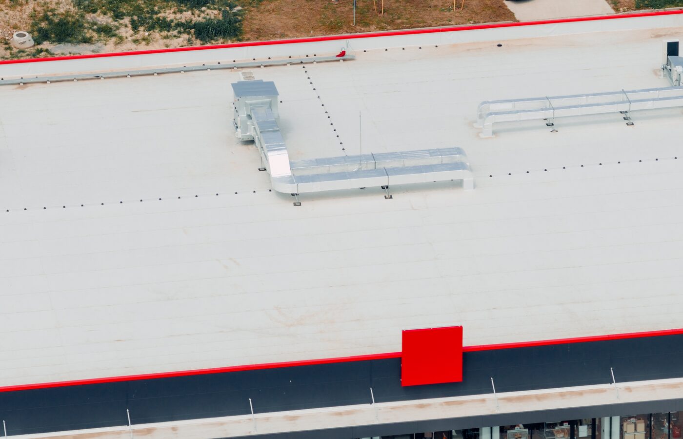 Ron Bell crew installing a commercial flat roof