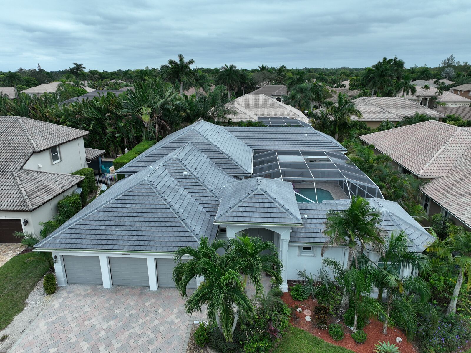 Residential flat tile roof replacement