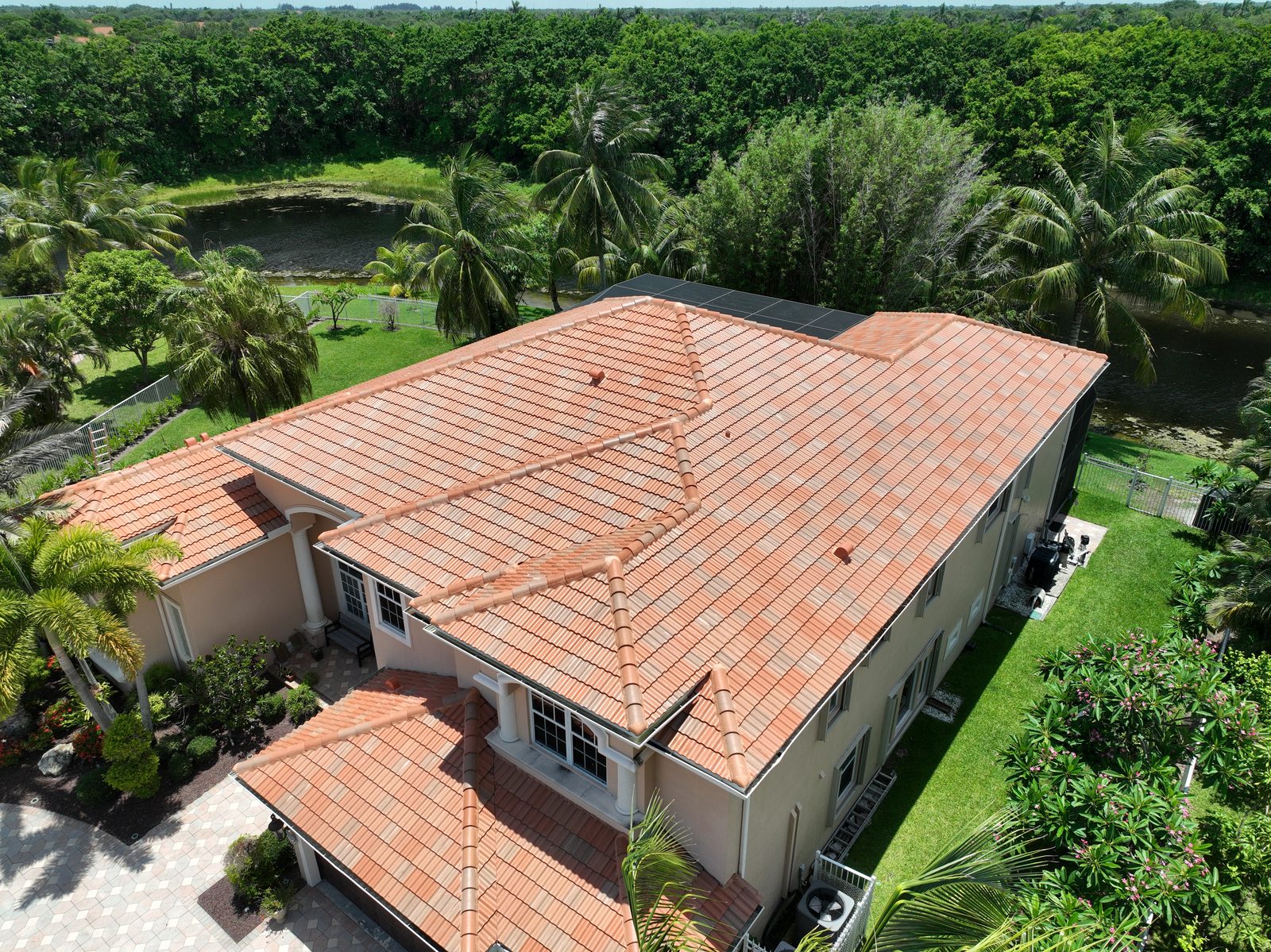 Barrel tile roof replacement on a South Florida home