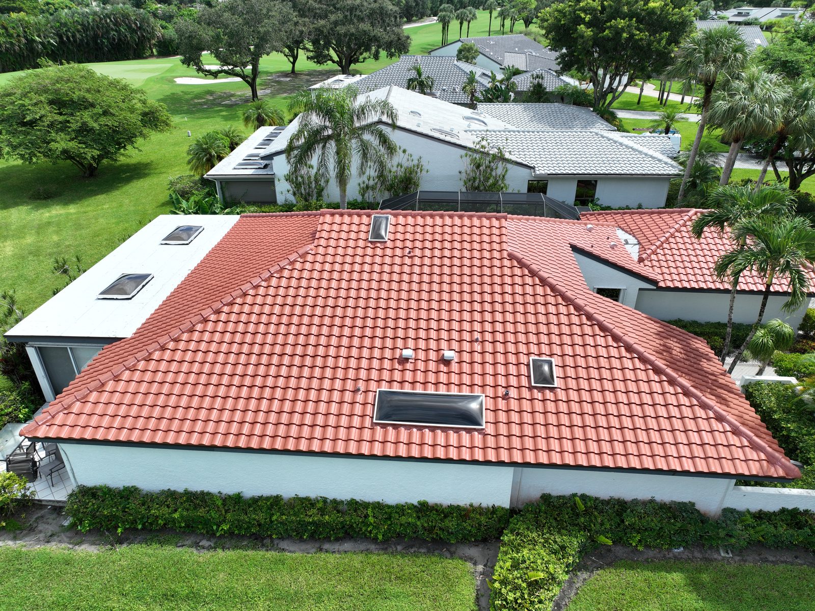 Red clay tile roof replacement in South Florida