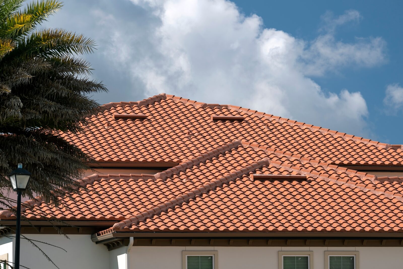 Aerial of a Ron Bell Roofing roof replacement in South Florida